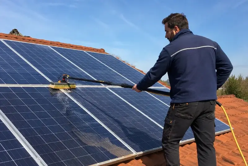 Nettoyage et entretien de panneaux solaires à la Feuillade