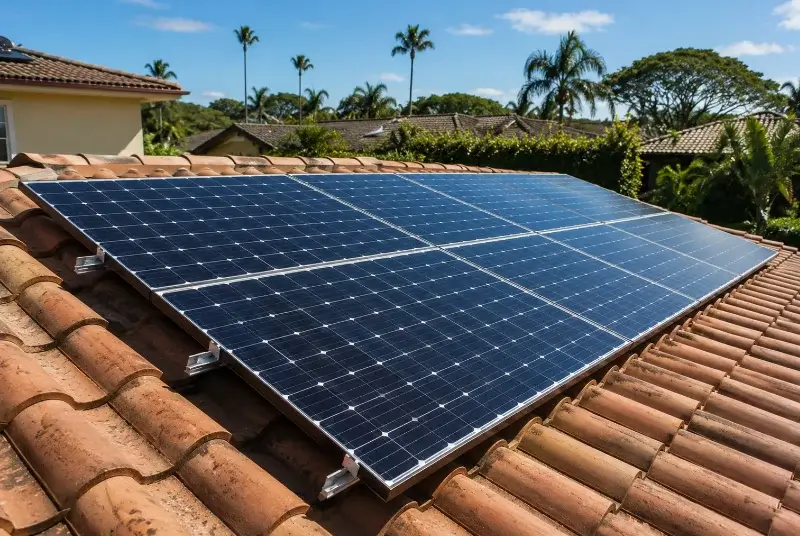 Installation de panneaux solaires à la Feuillade